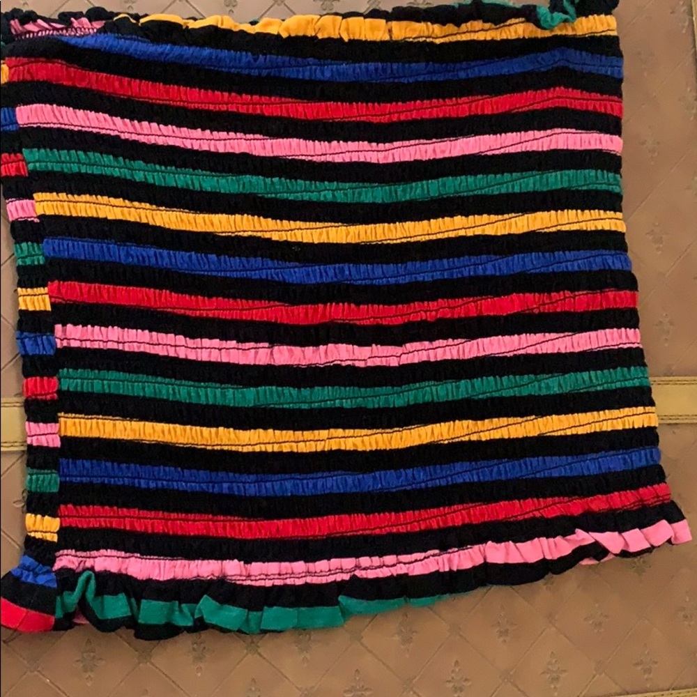 multi colored tube top